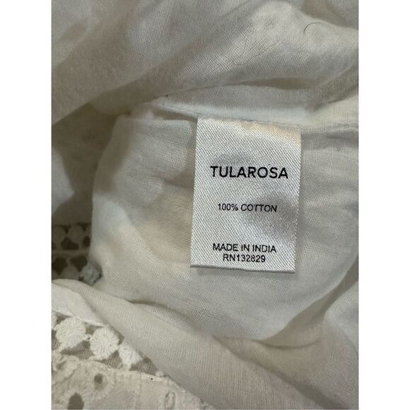 Tularosa Revolve Milk white eyelet lace cutout back Brynn romper sz Small - Picture 11 of 12